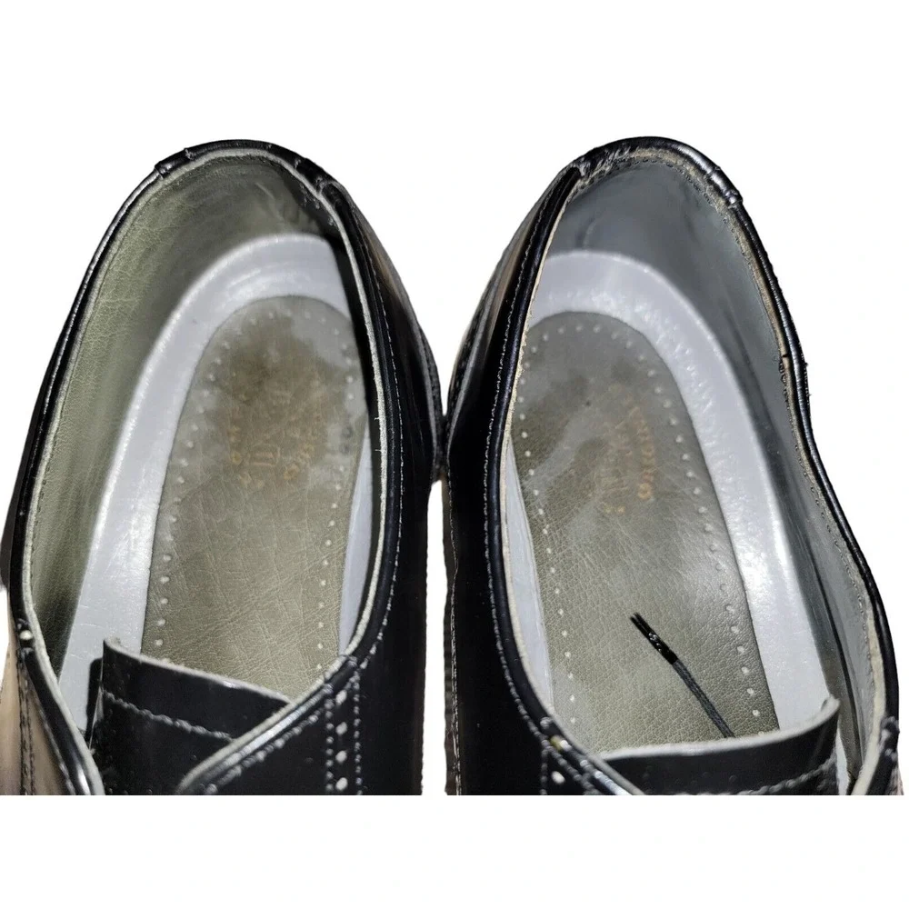Dexter Men's Wing Tip Black Leather Oxford‎ Broguing Dress Shoes Size 10.5 M USA